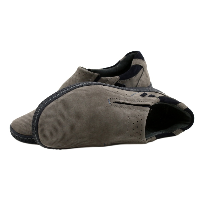 KOMODO Mocassins cinza masculinos 862L 5