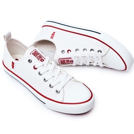 Tênis masculino de couro Big Star JJ174069 branco 2