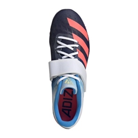 Tênis Adidas Adizero salto em altura GY0922 branco preto vermelho azul 1