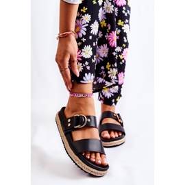 FB1 Chinelos femininos Penélope pretos da moda 1