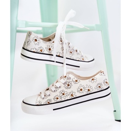 PS1 Tênis baixo feminino com flores brancas Janey branco 2 PS1 Tênis baixo feminino com flores brancas Janey branco 2