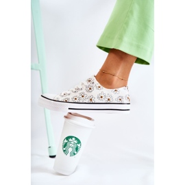PS1 Tênis baixo feminino com flores brancas Janey branco 1 PS1 Tênis baixo feminino com flores brancas Janey branco 1