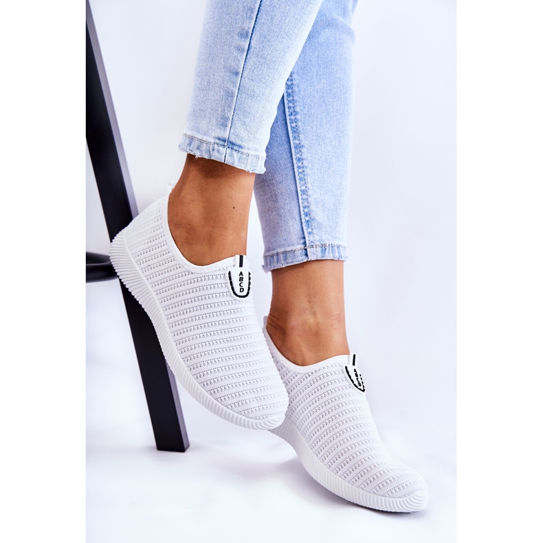 PG1 Tênis esportivo feminino slip-on branco Charlien 2