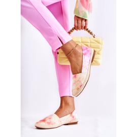 PG1 Alpargatas femininas Slip-On Rosa-Amarelo Santana bege 2