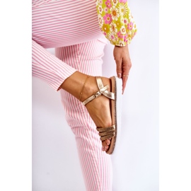 PG1 Sandálias femininas com zircônias cúbicas douradas Sorrita dourado 2