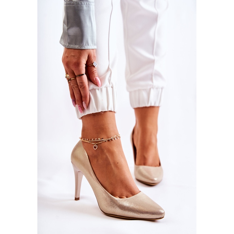 Sergio Leone Estiletes Clássicos de Couro Magicamente Dourados 1