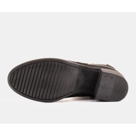 Marco Shoes Botas femininas confortáveis ​​em uma combinação de couro granulado e nobuk preto 7