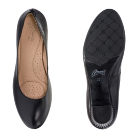 Marco Shoes Sapatos pretos lisos 1170P com salto 3D 1