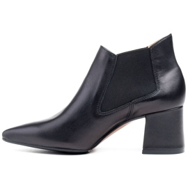 Marco Shoes Botas finas e baixas 1325B com borracha preto 2
