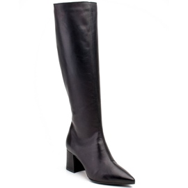 Marco Shoes Botas pretas elegantes e finas preto 1