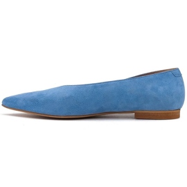 Marco Shoes Bailarinas de camurça natural azul 2