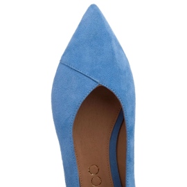 Marco Shoes Bailarinas de camurça natural azul 4