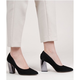 Marco Shoes Sapatos pretos com salto metálico 1