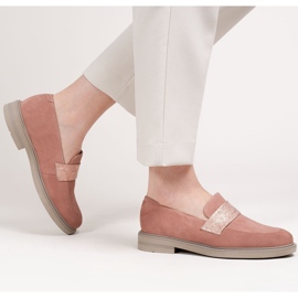 Marco Shoes Sapatos confortáveis 1813P rosa claro com um encaixe metálico 2 Marco Shoes Sapatos confortáveis 1813P rosa claro com um encaixe metálico 2