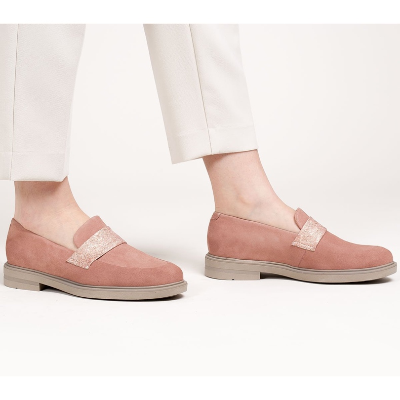 Marco Shoes Sapatos confortáveis 1813P rosa claro com um encaixe metálico 1 Marco Shoes Sapatos confortáveis 1813P rosa claro com um encaixe metálico 1