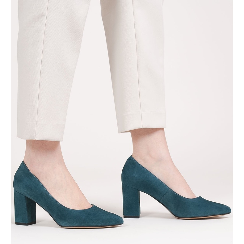 Marco Shoes Bombas azuis feitas de camurça natural azul 1