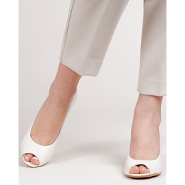 Marco Shoes Bombas 1519P brancas com salto 3D âmbar branco 2