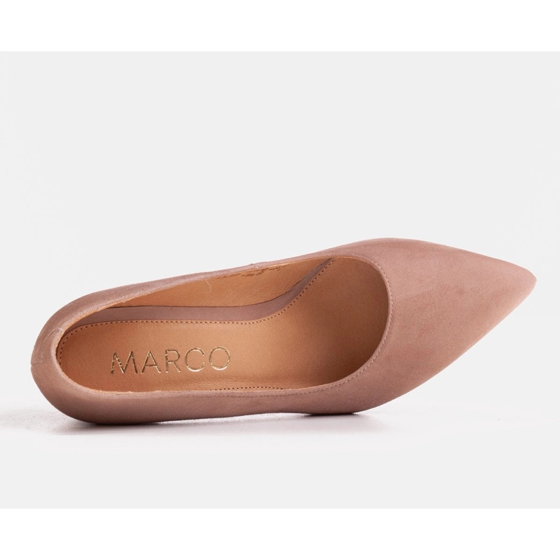 Marco Shoes Bombas feitas de couro camurça bege 2
