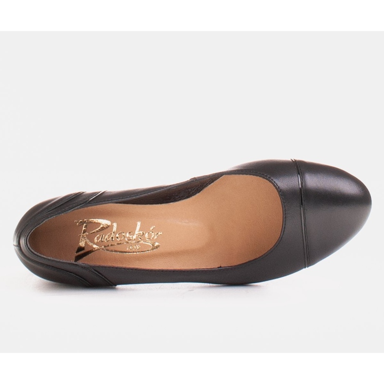 Radoskór Sapatilhas femininas negras clássicas para um pé mais largo preto 1