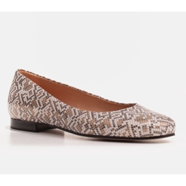 Marco Shoes Bailarinas de couro camurça bege 1