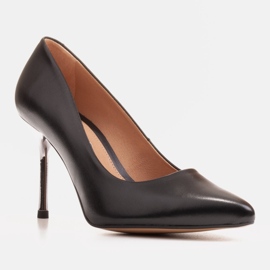 Marco Shoes Sapatilhas pretas com salto metálico preto 1