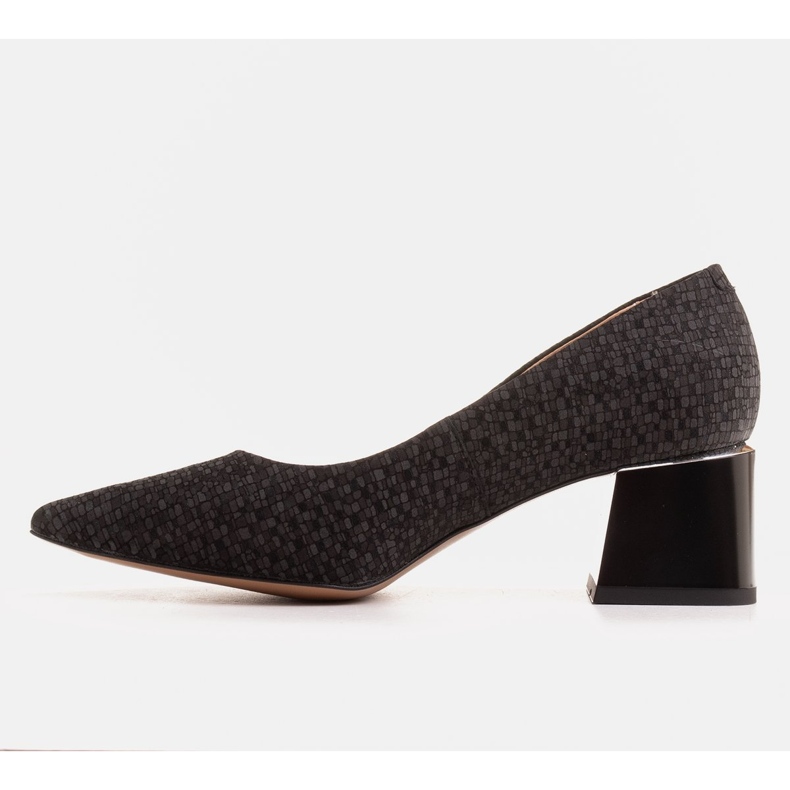 Marco Shoes Sapatos elegantes feitos de couro camurça preto 1