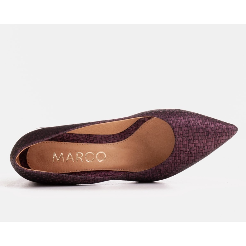 Marco Shoes Sapatos elegantes feitos de couro camurça roxo 1