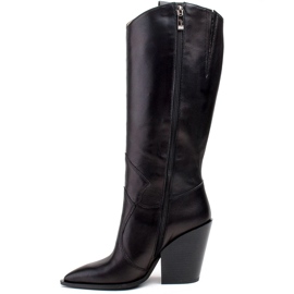 Marco Shoes Botas femininas negras Botas de cowboy Marco 1399K preto 1