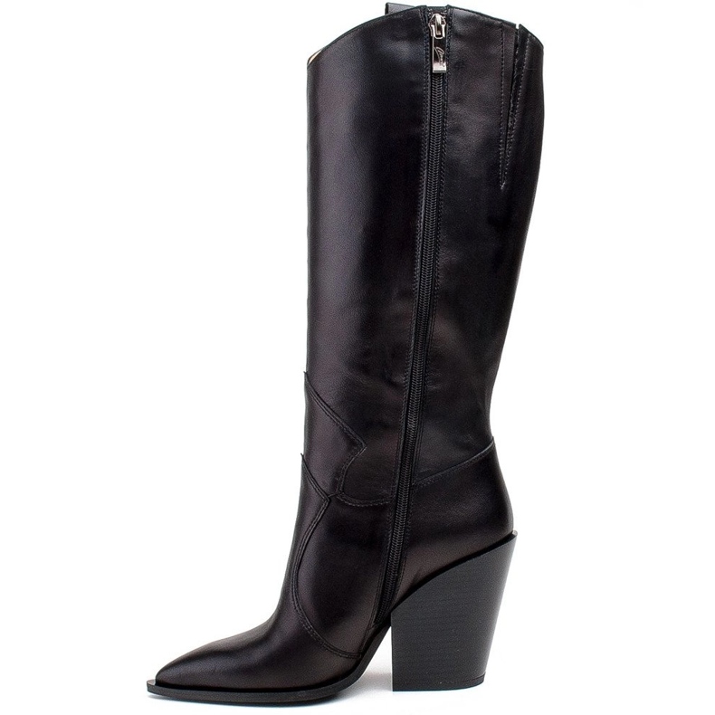 Marco Shoes Botas femininas negras Botas de cowboy Marco 1399K preto 1