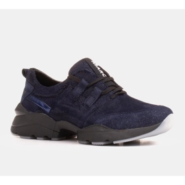 Marco Shoes Tênis esportivos feitos de camurça natural de alta qualidade azul 1