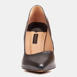 Marco Shoes Sapatilhas de couro feitas de couro soft grain com pedras preto 4