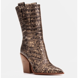 Marco Shoes Botas de Marco em ouro velho de 1408K dourado 1