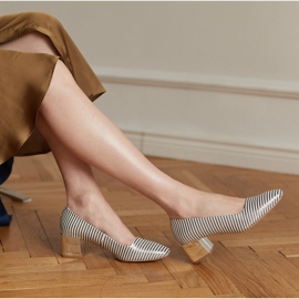 Marco Shoes Sapatos elegantes com salto metálico prata 1