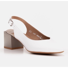 Marco Shoes Sapatilhas femininas elegantes com salto de zebra branco 1