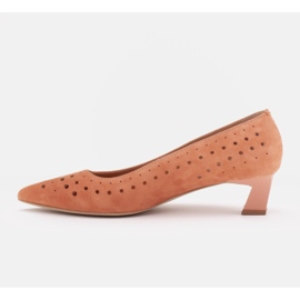 Marco Shoes Sapatilhas femininas com perfuração interessante laranja 1