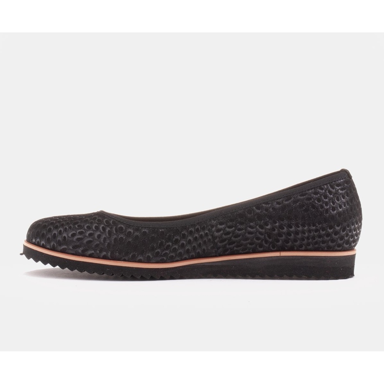 Marco Shoes Bailarinas femininas Marco feitas de camurça natural de alta qualidade preto 1