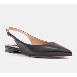 Marco Shoes Sandálias de couro natural na cor preta preto 1