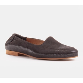 Marco Shoes Bailarinas femininas com elástico na parte superior castanho 1
