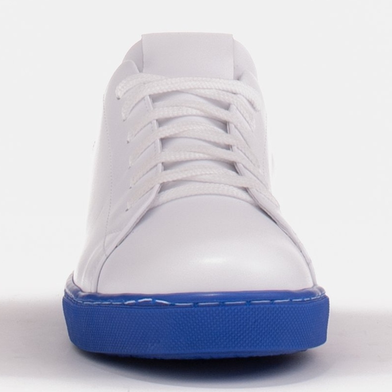 Marco Shoes Tênis esportivos feitos de couro granulado branco 1