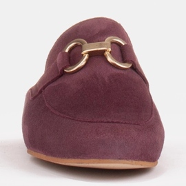 Marco Shoes Chinelos femininos de camurça com enfeite vermelho multicolorido 1