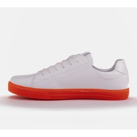 Marco Shoes Tênis esportivos feitos de couro granulado branco 1