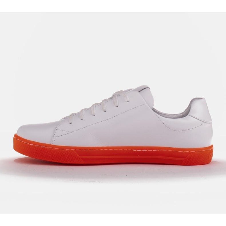 Marco Shoes Tênis esportivos feitos de couro granulado branco 1