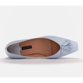 Marco Shoes Bailarinas femininas com laterais baixas azul 1