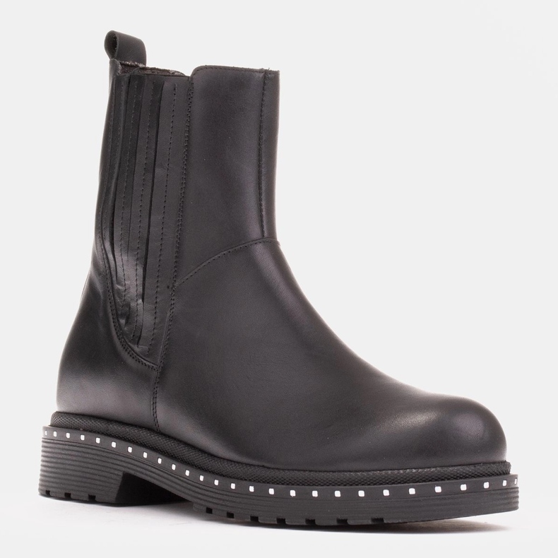 Marco Shoes Botas Costanza com tachas de prata preto 1