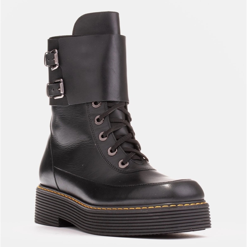 Marco Shoes Botas Federica com fechos decorativos preto 1