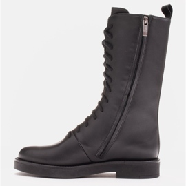 Marco Shoes Lucia bota amarrada preto 1