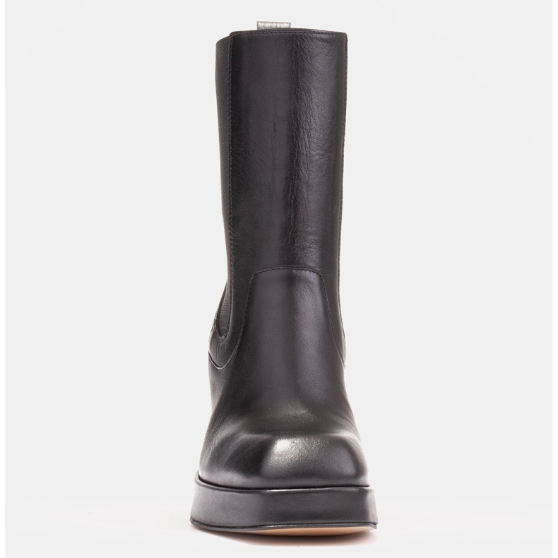 Marco Shoes Botins plataforma com borracha na parte superior preto 1