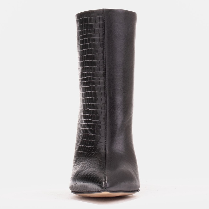 Marco Shoes Botas de salto agulha com costura preto 1