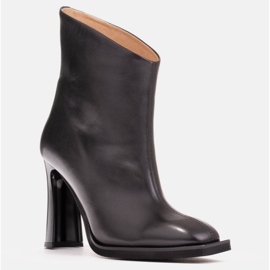 Marco Shoes Botas elegantes com costura preto 1