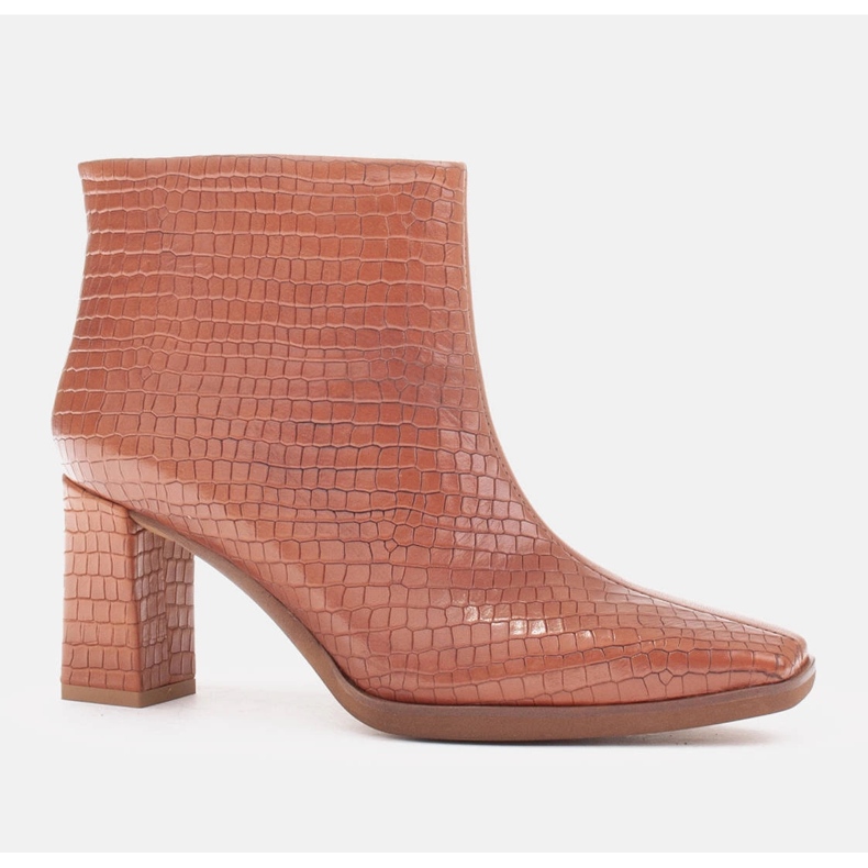 Marco Shoes Botas combinadas feitas de dois tipos de couro marrom 1